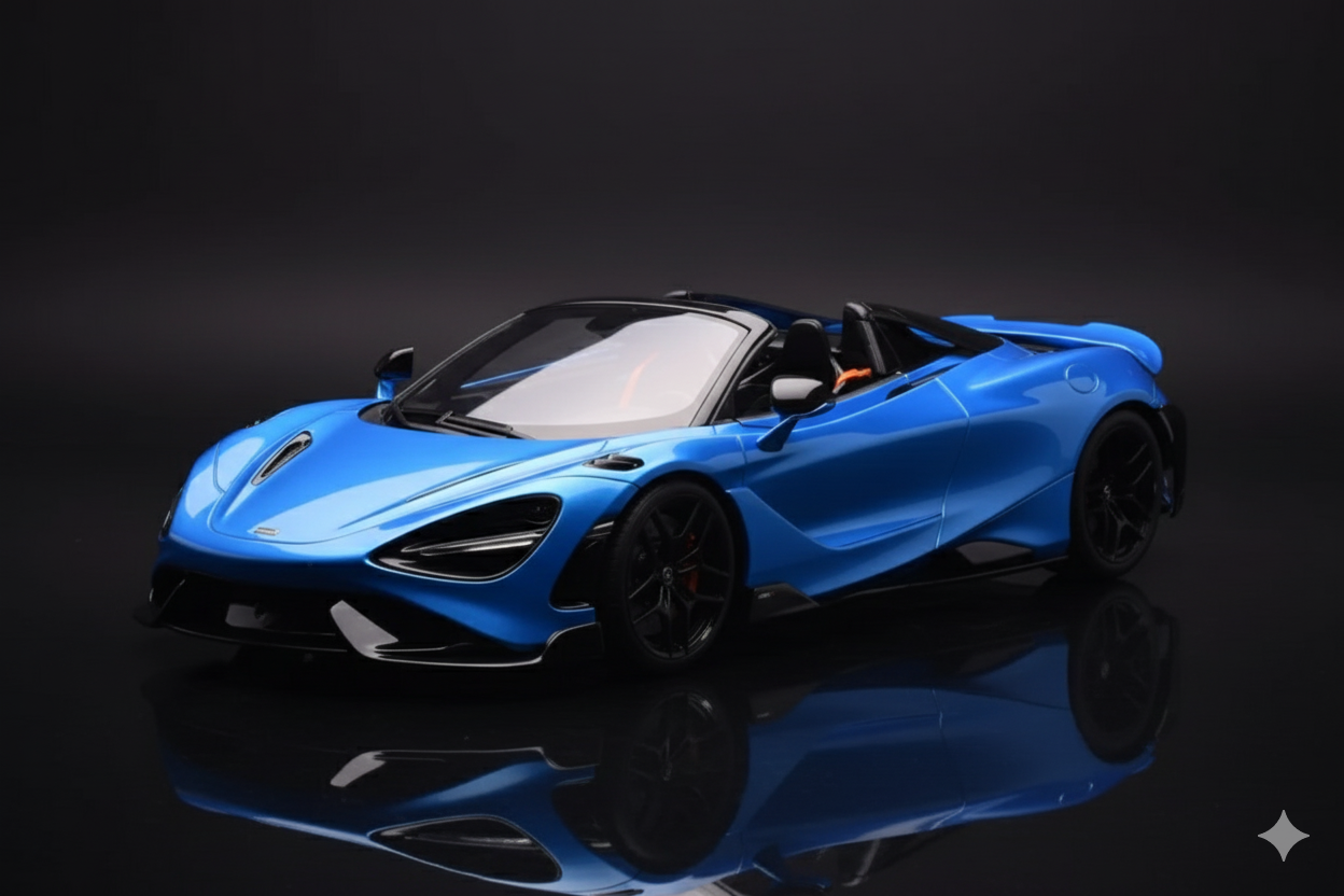 McLaren 765LT Spider Blue GT Spirit 1/18