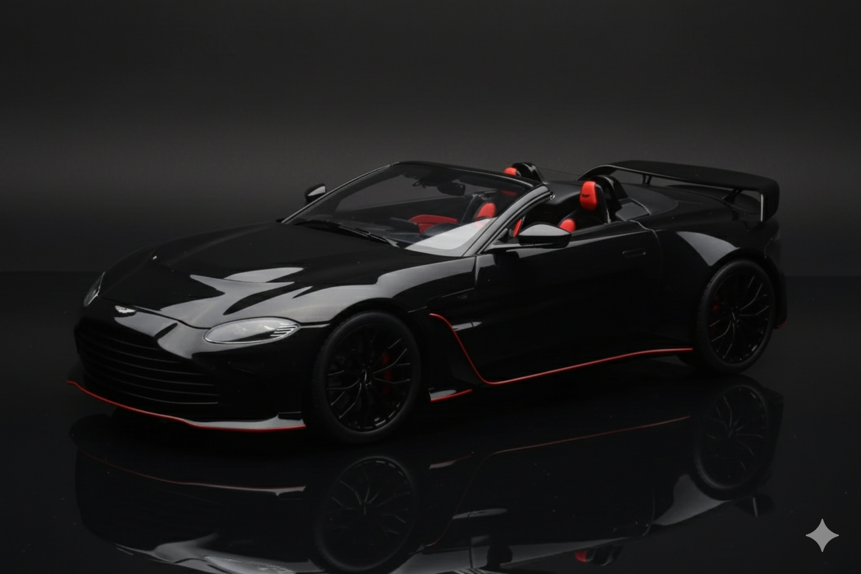 Aston Martin V12 Vantage Roadster Onyx Black GT Spirit 1/18