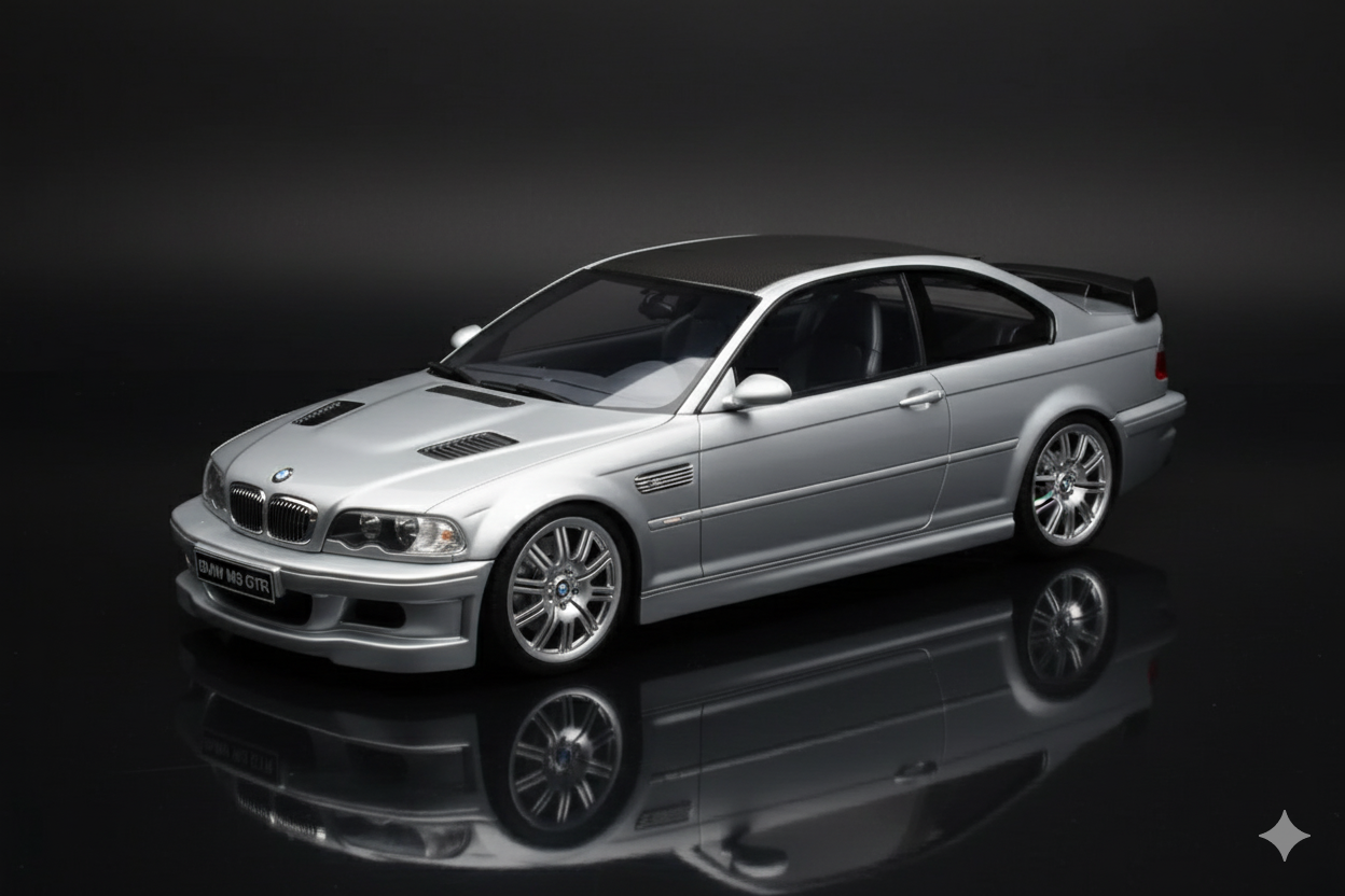 BMW M3 E46 GTR Silver Otto 1/18