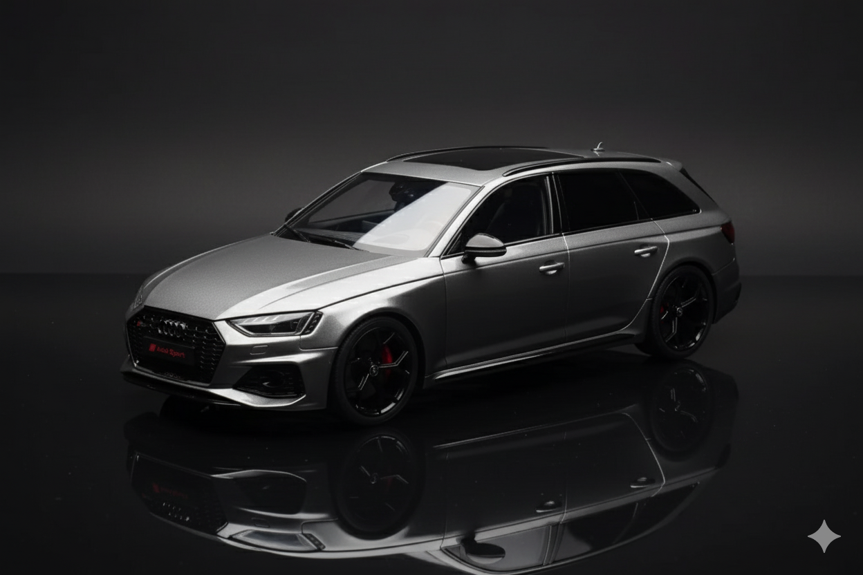 Audi RS4 Avant Competition Daytona Grey GT Spirit 1/18