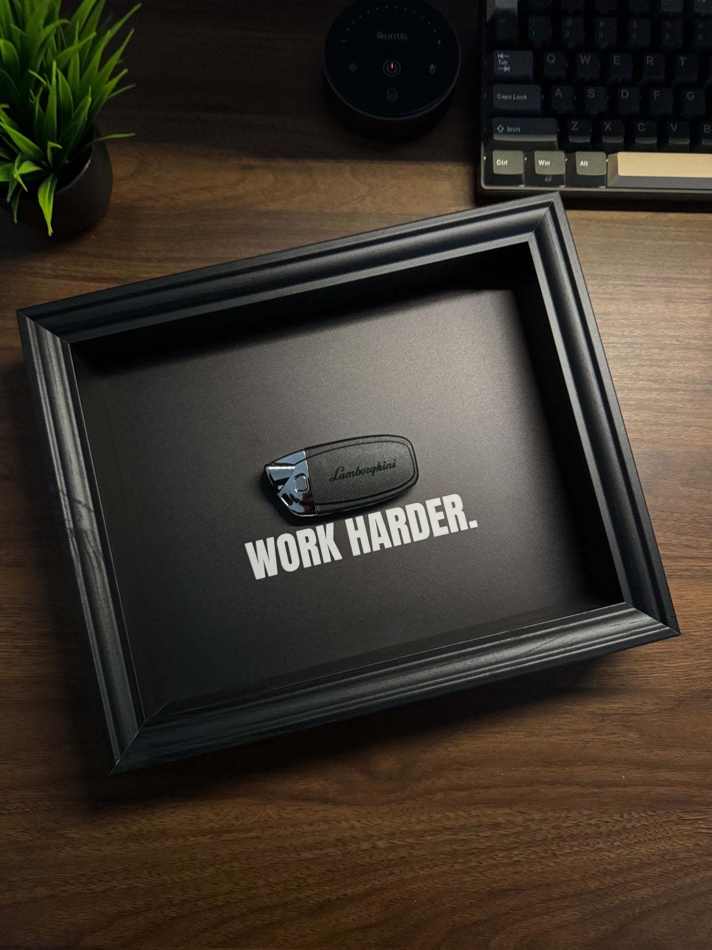 Lamborghini Key Frame – WORK HARDER Frame (20x25cm)