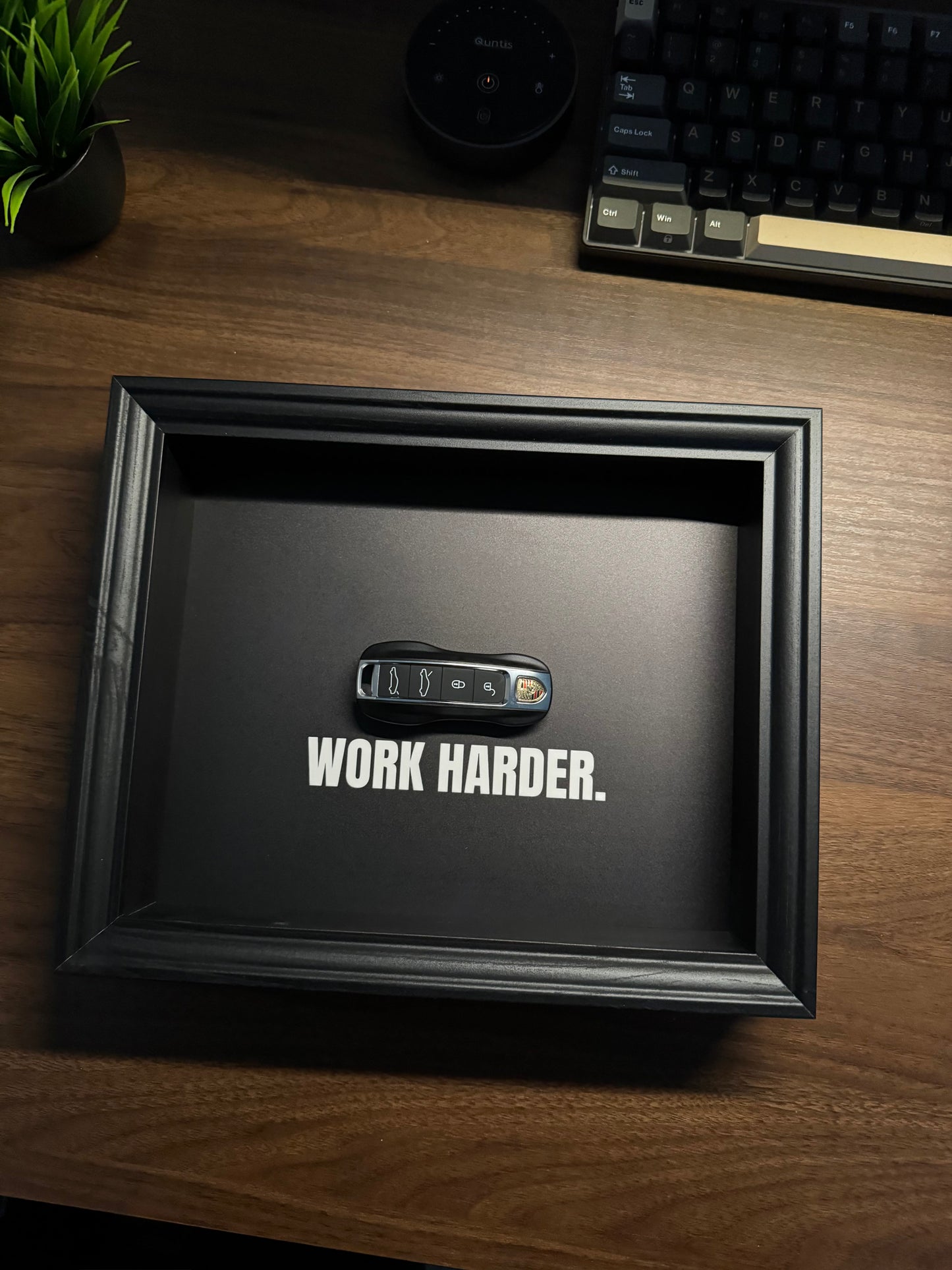 Porsche Key Frame – WORK HARDER Frame (20x25cm)