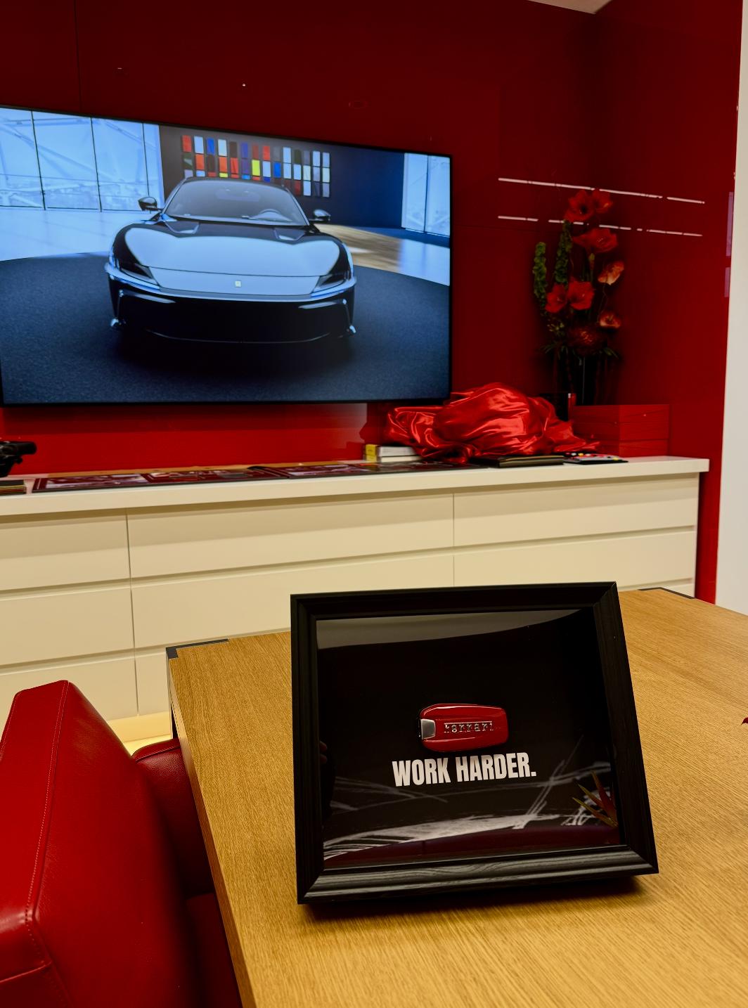 La Ferrari Key Frame – WORK HARDER Frame (20x25cm)