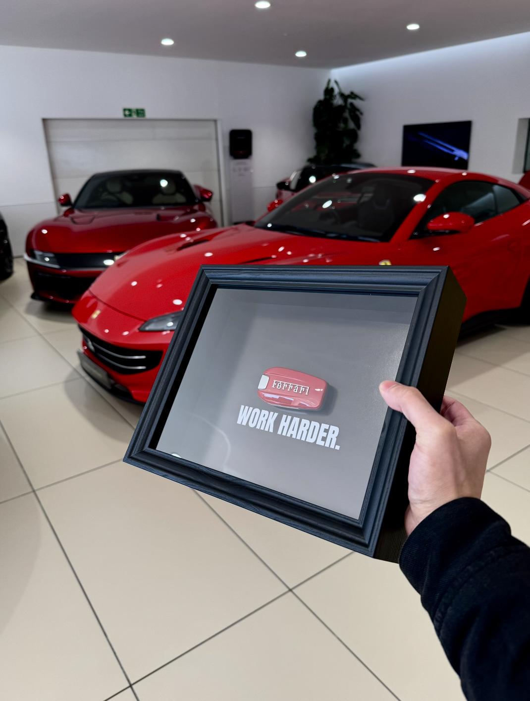 La Ferrari Key Frame – WORK HARDER Frame (20x25cm)