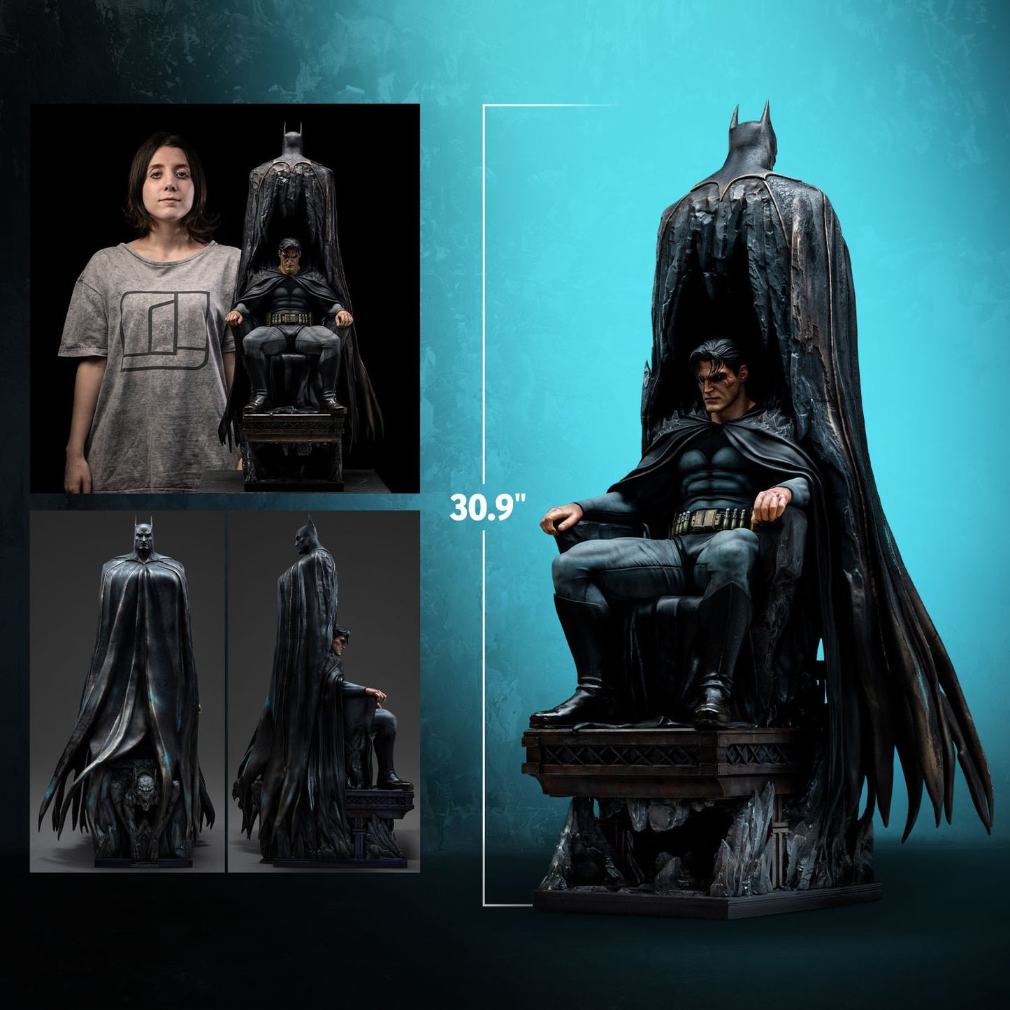 Batman and Bruce Wayne Quarter Scale Statue