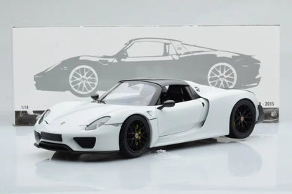 Porsche 918 Spyder Weissach Package White With Black Wheels Minichamps 1/18