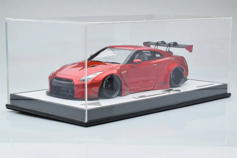 Nissan GT-R R35 Liberty Walk Candy Red GT Wing Make Up 1/18