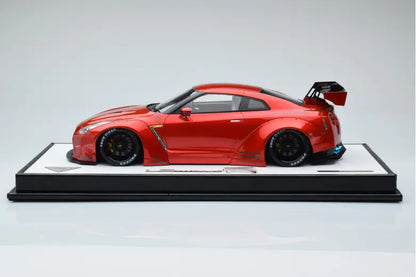 Nissan GT-R R35 Liberty Walk Candy Red GT Wing Make Up 1/18