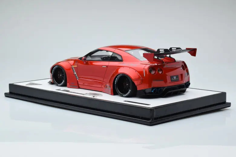 Nissan GT-R R35 Liberty Walk Candy Red GT Wing Make Up 1/18
