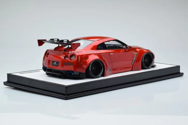 Nissan GT-R R35 Liberty Walk Candy Red GT Wing Make Up 1/18