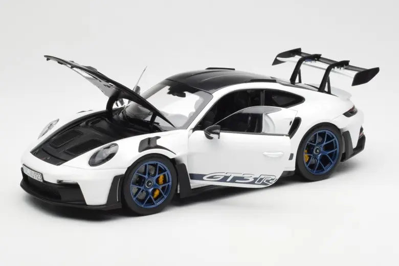 Porsche 911 992 GT3 Weissach Pack White & Indigoblue Norev 1/18