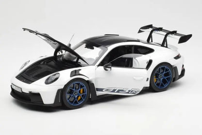 Porsche 911 992 GT3 Weissach Pack White & Indigoblue Norev 1/18