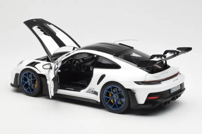 Porsche 911 992 GT3 Weissach Pack White & Indigoblue Norev 1/18