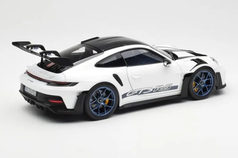 Porsche 911 992 GT3 Weissach Pack White & Indigoblue Norev 1/18