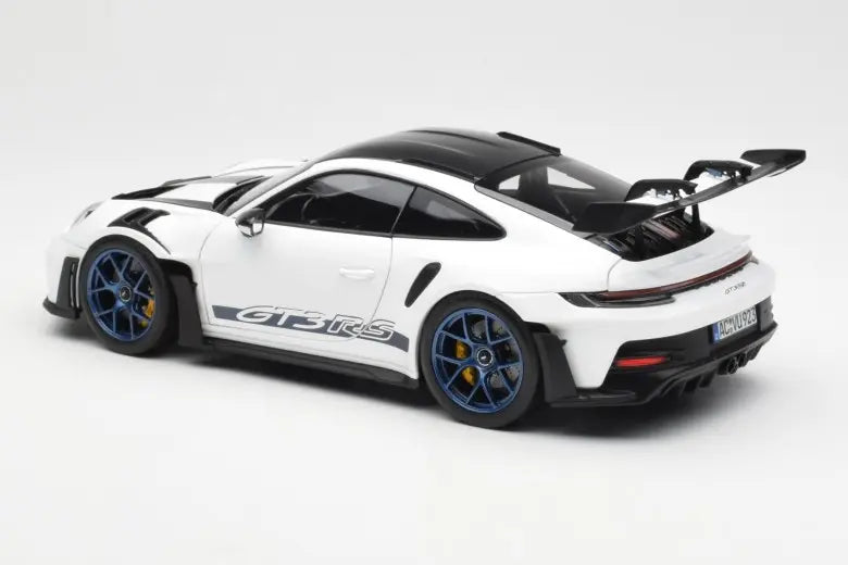Porsche 911 992 GT3 Weissach Pack White & Indigoblue Norev 1/18