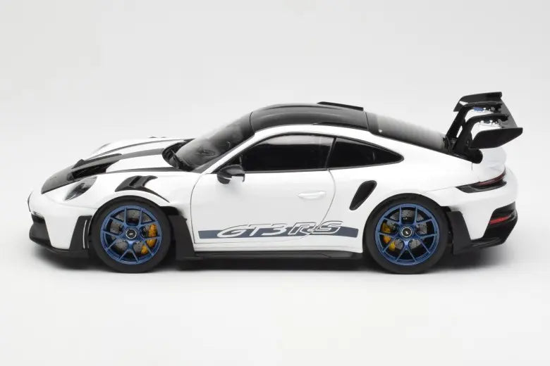Porsche 911 992 GT3 Weissach Pack White & Indigoblue Norev 1/18