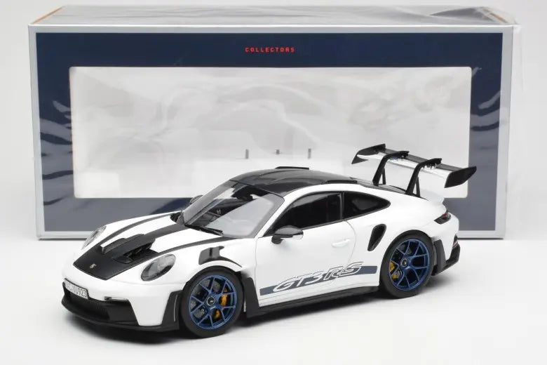 Porsche 911 992 GT3 Weissach Pack White & Indigoblue Norev 1/18