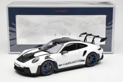 Porsche 911 992 GT3 Weissach Pack White & Indigoblue Norev 1/18