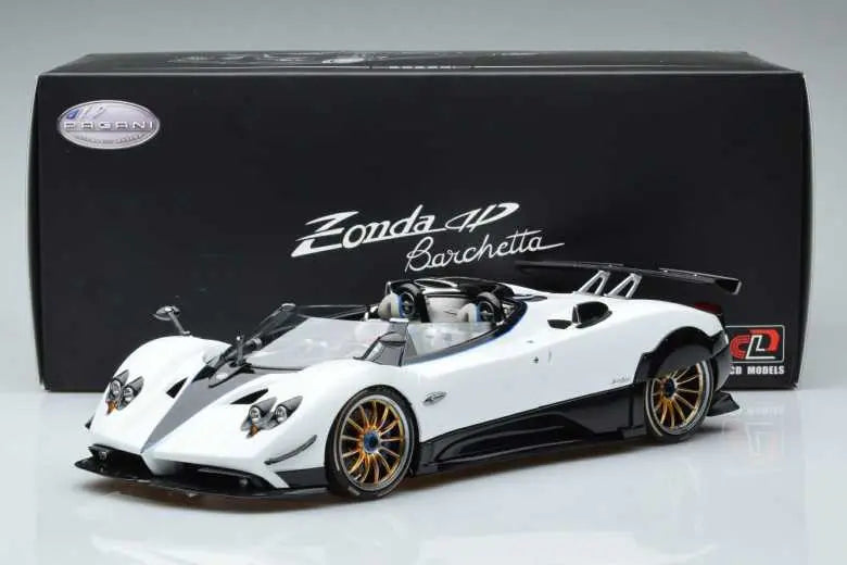 Pagani Zonda HP Barchetta Carbon Fibre White LCD 1/18