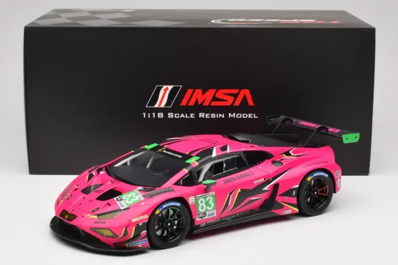 Lamborghini Huracan GT3 EVO2 Iron Dames n83 R.Frey / M.Gatting Daytona 24h 2023 Top Speed 1/18
