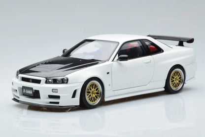 Nissan Skyline GT-R R34 Nismo Z-Tune White Motorhelix 1/18