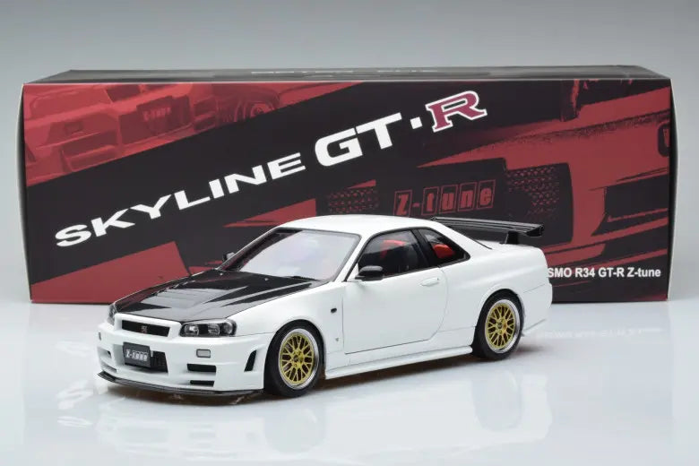Nissan Skyline GT-R R34 Nismo Z-Tune White Motorhelix 1/18