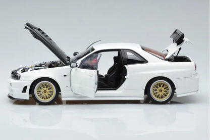 Nissan Skyline GT-R R34 Nismo Z-Tune White Motorhelix 1/18