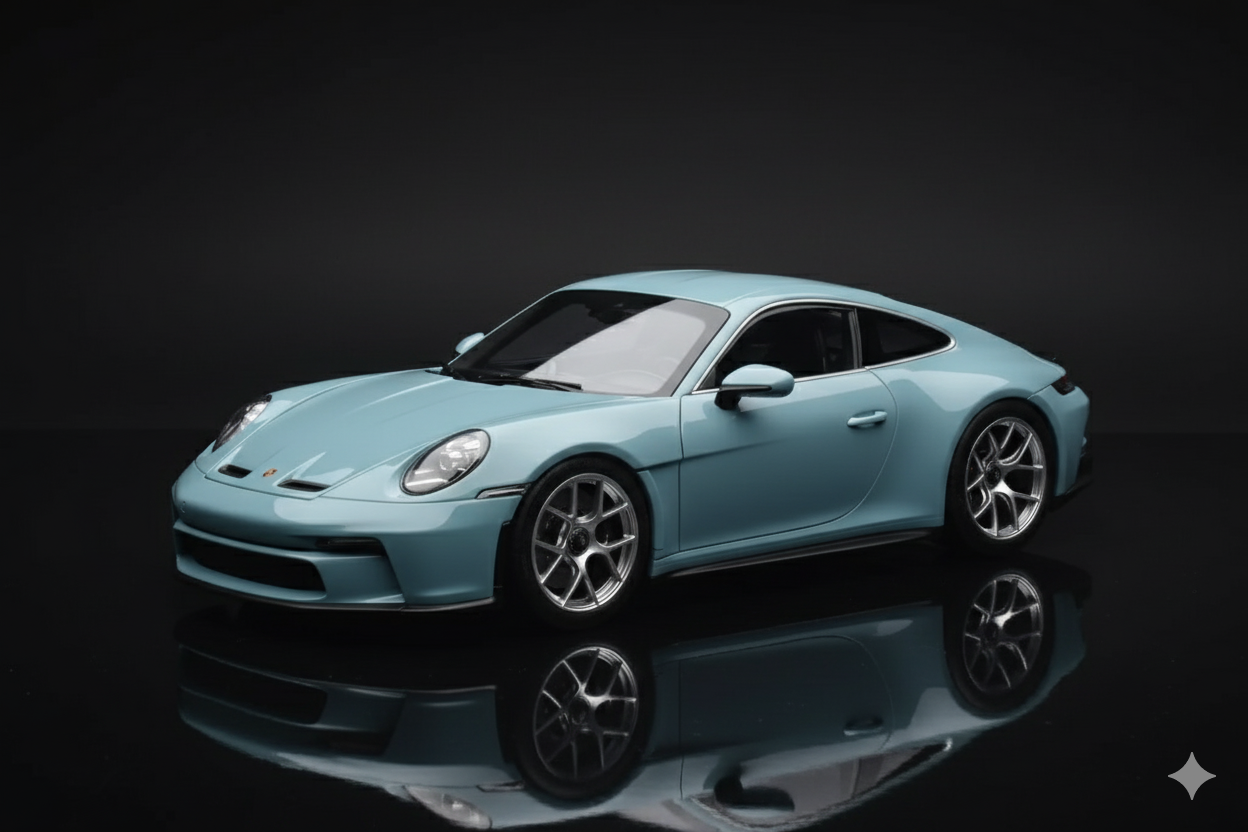 Porsche 911 992 S/T Meissenblue Norev 1/18