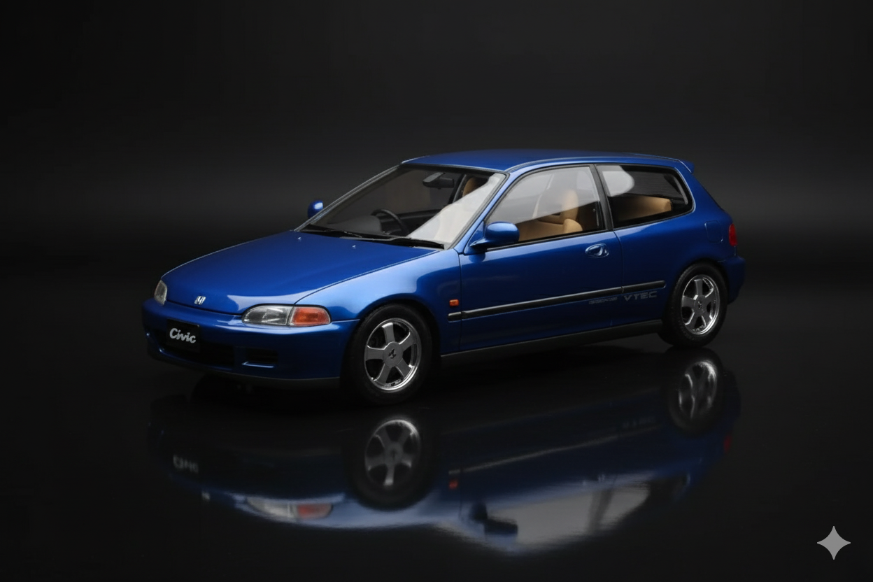 Honda Civic SiR II EG6 VTEC Blue LCD 1/18