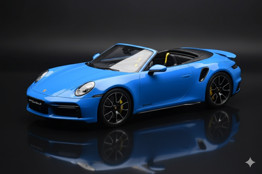 Porsche 911 992 Turbo S Shark Blue GT Spirit 1/18