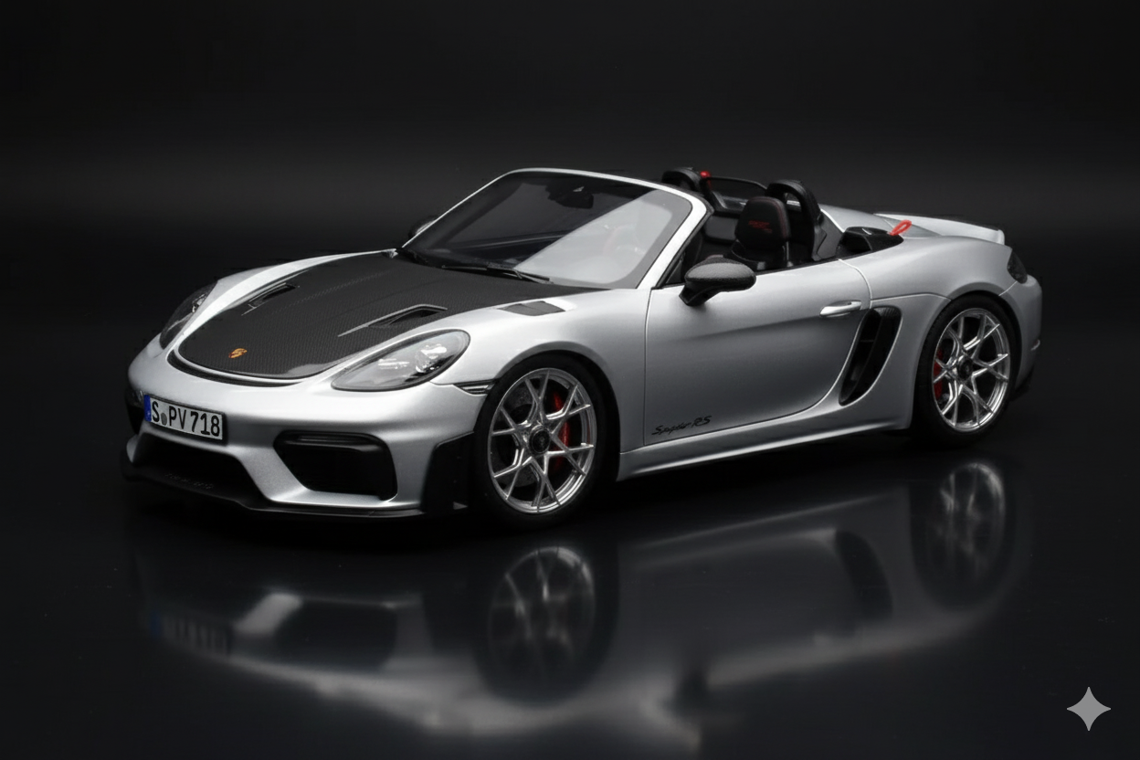 Porsche 718 Spyder RS Weissach Pack GT-Silver Metallic Norev 1/18