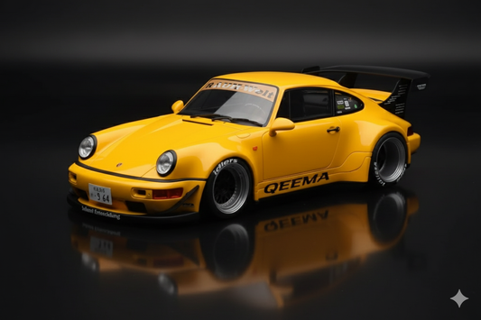 Porsche 911 964 RWB Keema Yellow GT Spirit 1/18