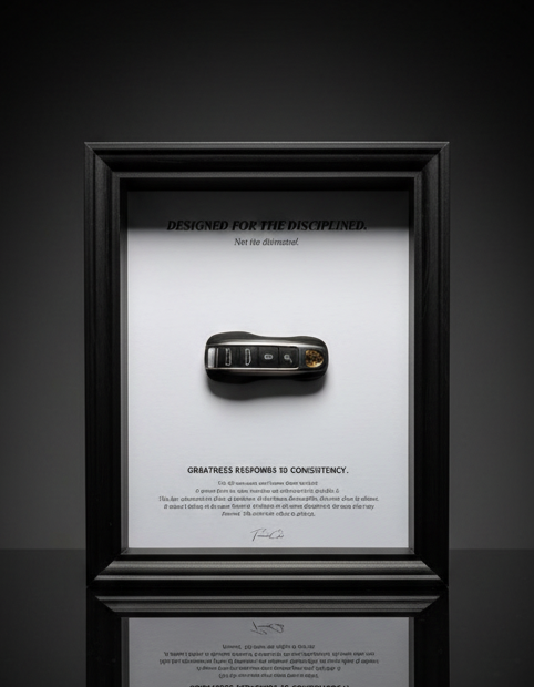 Motivational Porsche Key Frame | Designed for the Disciplined Collection | 25x20cm Wall Décor