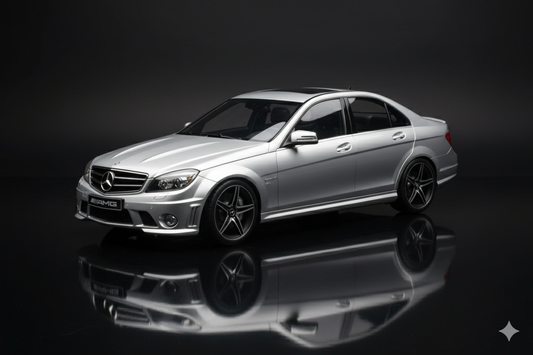 Mercedes C63 W204 Sedan Silver GT Spirit 1/18
