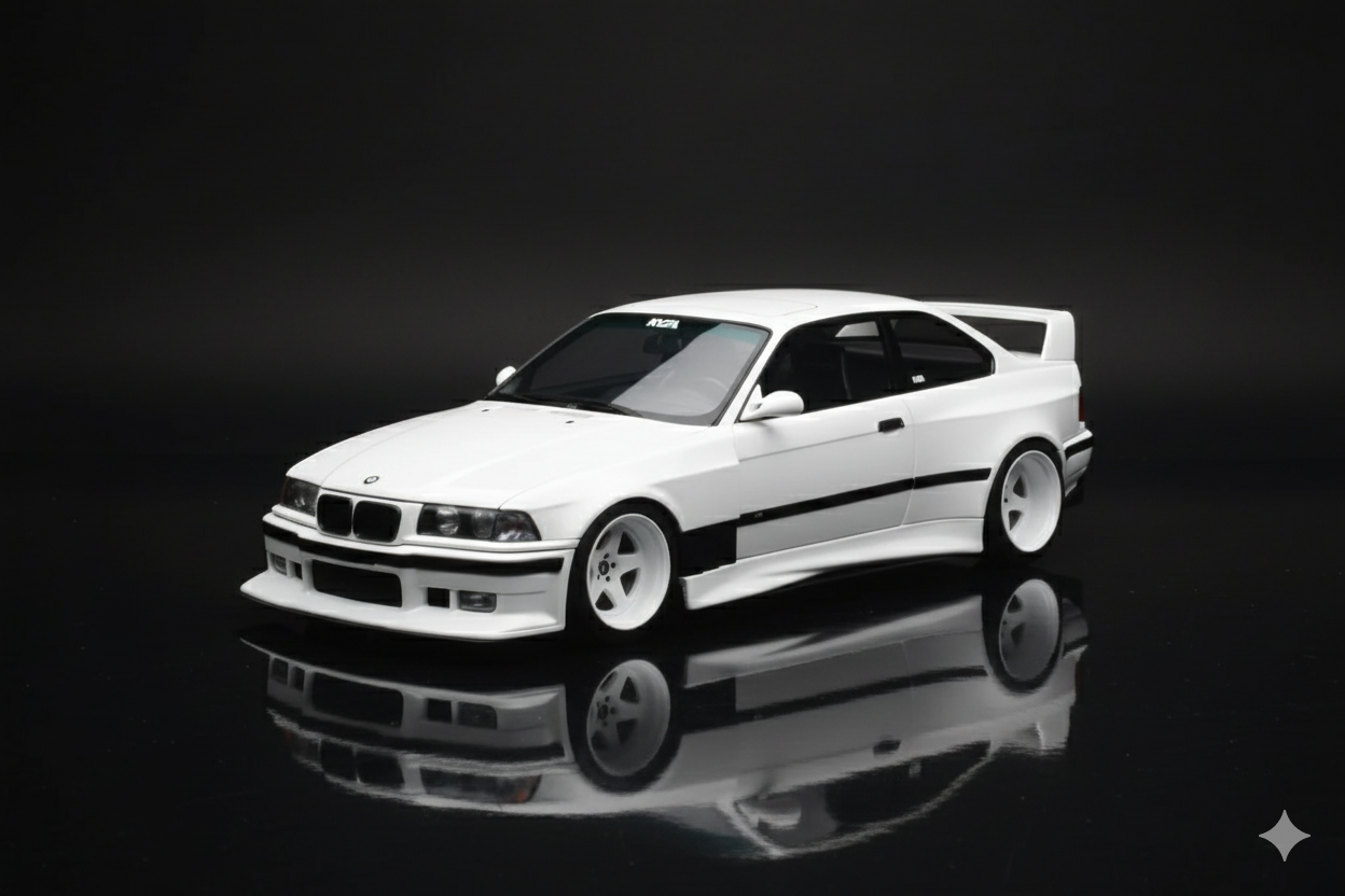 BMW M3 GTR E36 Khyzyl Saleem Alpine White Otto 1/18