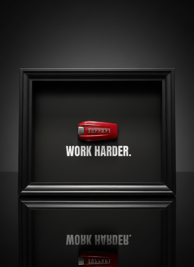 La Ferrari Key Frame – WORK HARDER Frame (20x25cm)