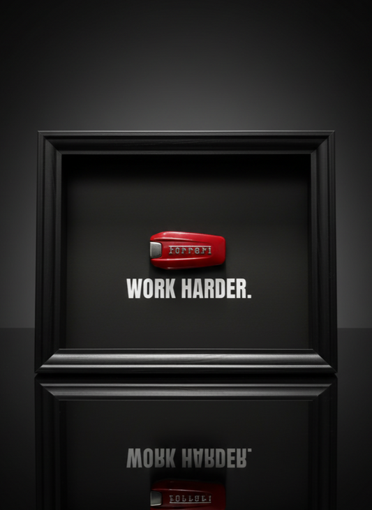 La Ferrari Key Frame – WORK HARDER Frame (20x25cm)