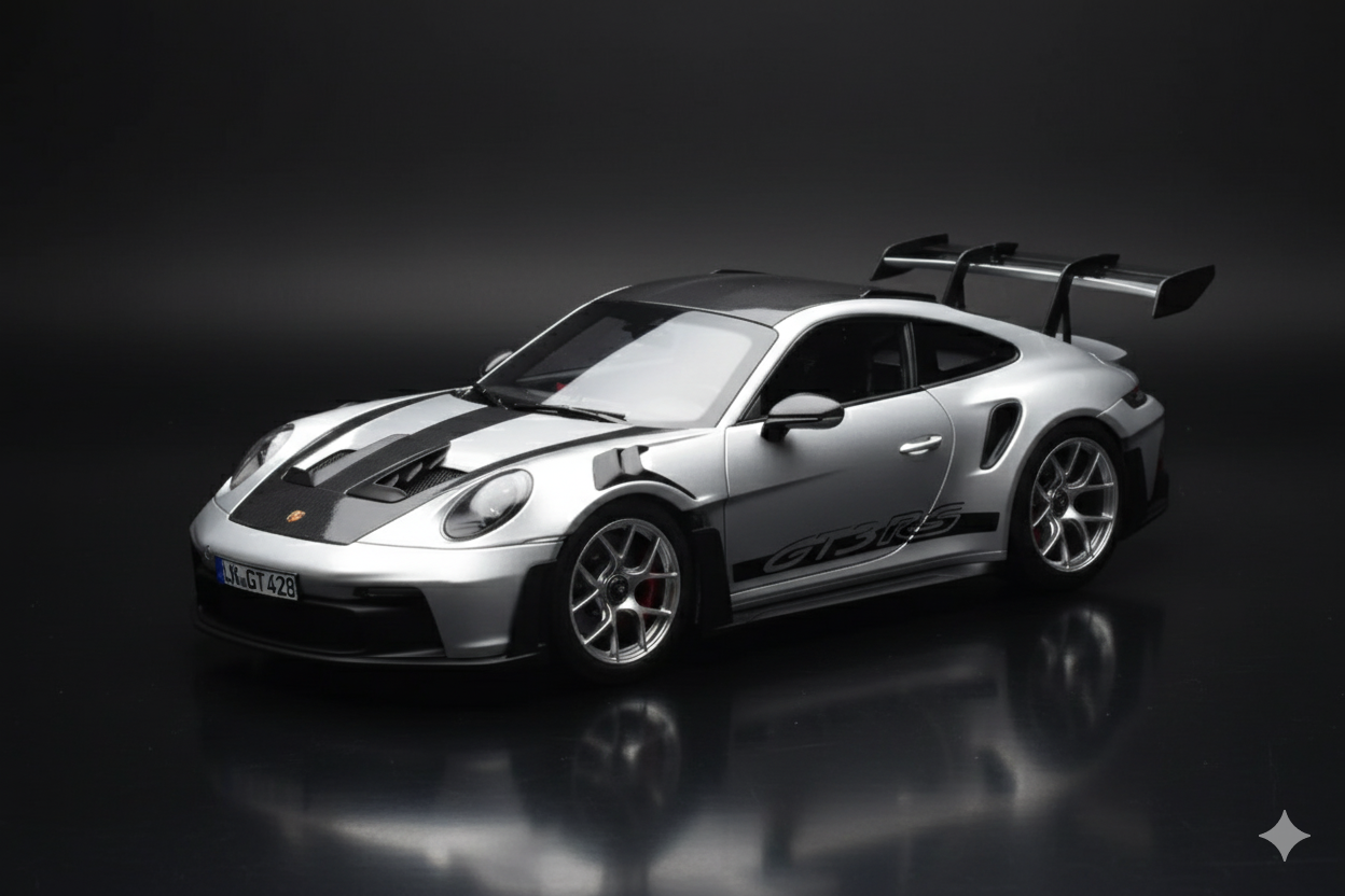 Porsche 911 992 GT3 Weissach Pack GT Silver Metallic Norev 1/18