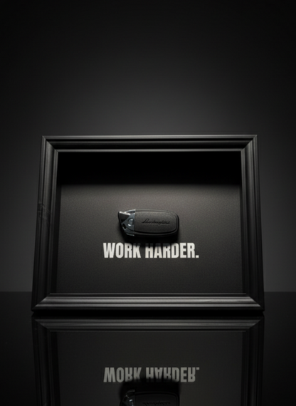 Lamborghini Key Frame – WORK HARDER Frame (20x25cm)