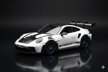 Porsche 911 992 GT3 Weissach Pack White & Indigoblue Norev 1/18