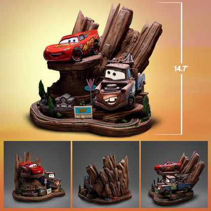 Lightning McQueen & Tow Mater Deluxe 1:10 Scale Statue
