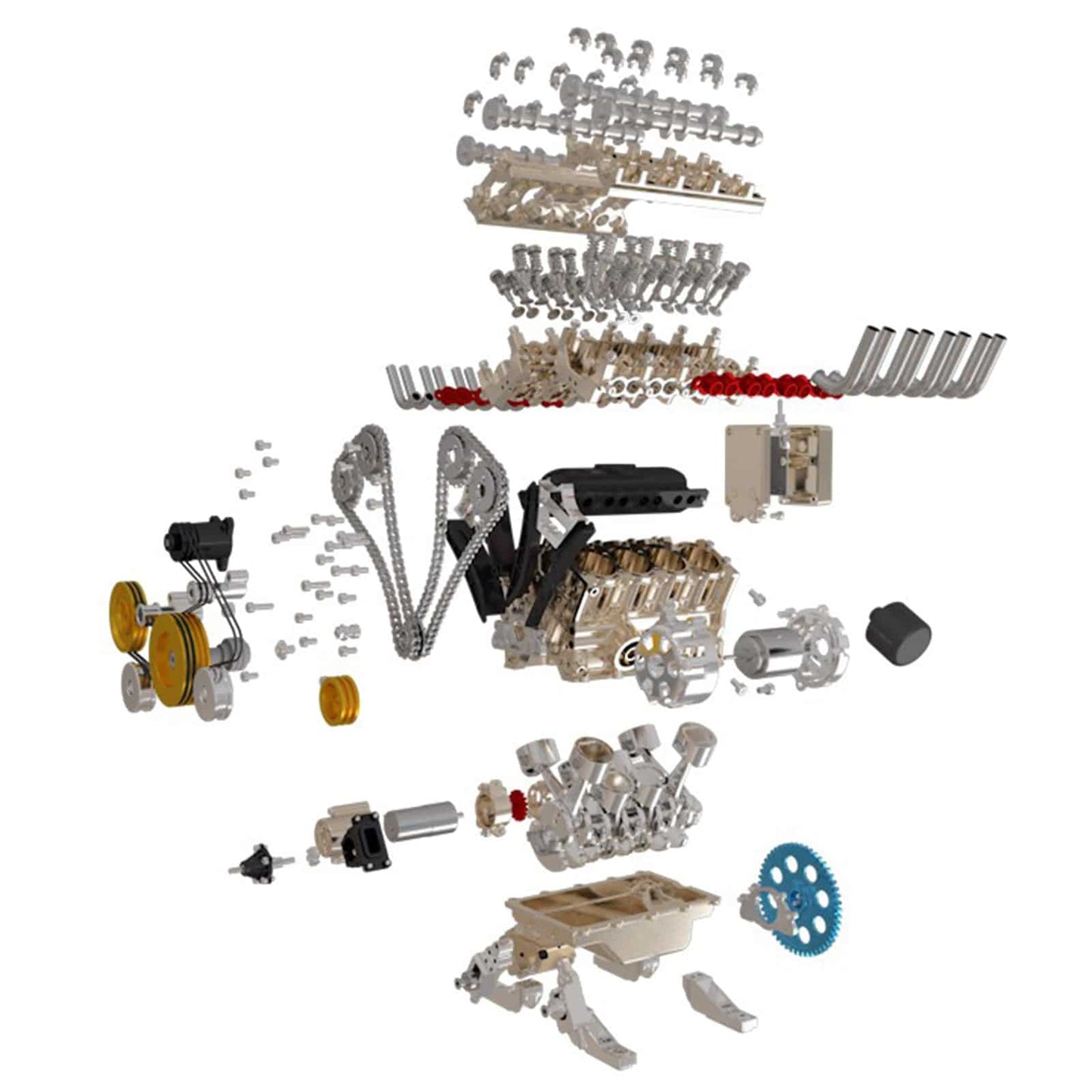 Build Your Own V8 Engine – Metal Model Kit